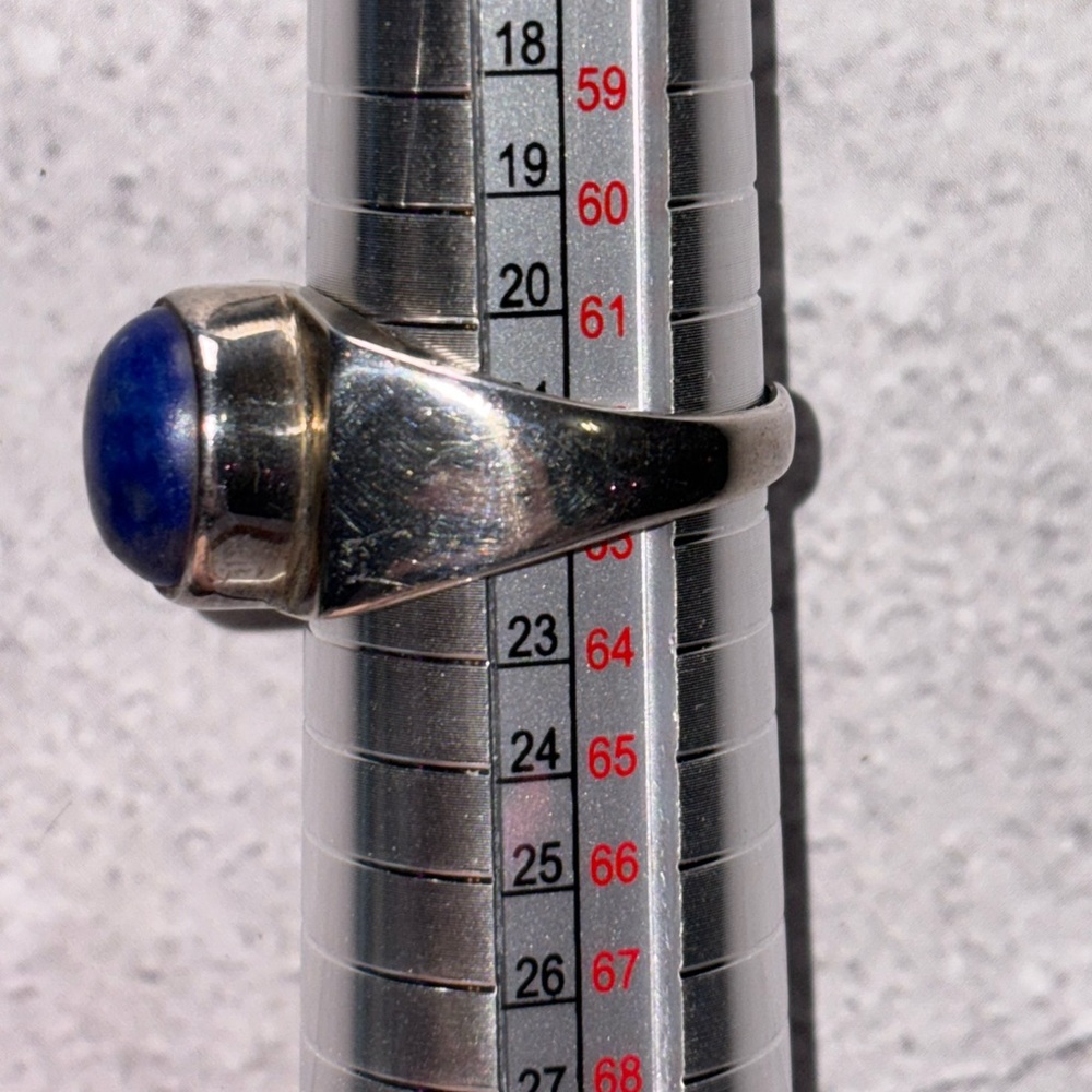 Silver Ring with Lapis Lazuli Stone - Picture 7 of 9